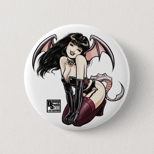 Badge Rond 5 Cm Bouton de fille de dragon (Devant)