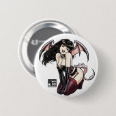 Badge Rond 5 Cm Bouton de fille de dragon (Devant & derrière)
