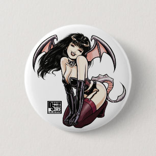 Badge Rond 5 Cm Bouton de fille de dragon