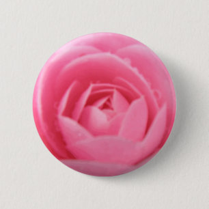 Badge Rond 5 Cm Bouton de fleur de Camellia rose
