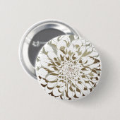 Badge Rond 5 Cm Bouton de fleur de dahlia (Devant & derrière)