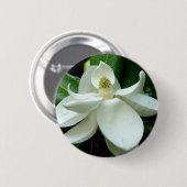 Badge Rond 5 Cm Bouton de fleur de magnolia (Devant & derrière)