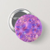 Badge Rond 5 Cm Bouton de fleur fractal (Devant & derrière)