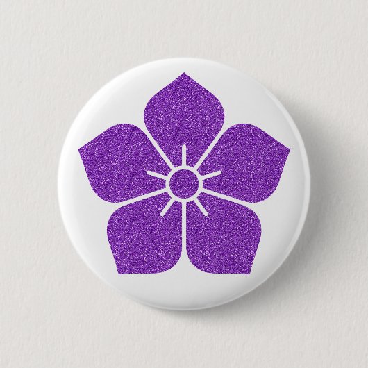 Badge Rond 5 Cm Bouton de fleur Kikyo (Devant)
