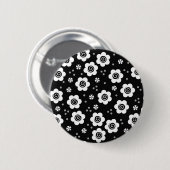 Badge Rond 5 Cm Bouton de fleurs blanches mignonnes (Devant & derrière)