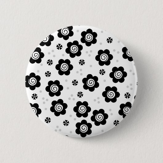 Badge Rond 5 Cm Bouton de fleurs blanches mignonnes (Devant)