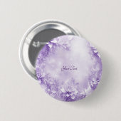 Badge Rond 5 Cm Bouton de fleurs blanches violettes (Devant & derrière)