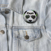 Badge Rond 5 Cm Bouton de Flopit (panda) (En situation)