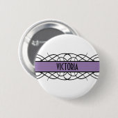 Badge Rond 5 Cm Bouton de floraison violet déco (Devant & derrière)