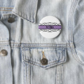 Badge Rond 5 Cm Bouton de floraison violet déco (En situation)