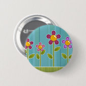 Badge Rond 5 Cm bouton de flowerpower (Devant & derrière)
