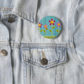 Badge Rond 5 Cm bouton de flowerpower (En situation)