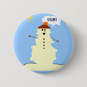 Badge Rond 5 Cm bouton de fonte de bonhomme de neige