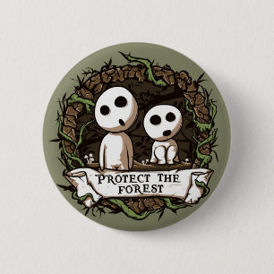 Badge Rond 5 Cm Bouton de forêt !