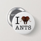 Badge Rond 5 Cm Bouton de fourmis du coeur I (Devant & derrière)