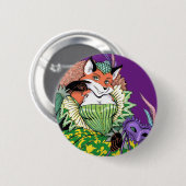 Badge Rond 5 Cm Bouton de Fox de mascarade (Devant & derrière)