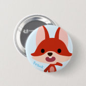 Badge Rond 5 Cm Bouton de Fox de Qkids Frank (Devant & derrière)