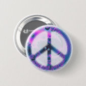 Badge Rond 5 Cm bouton de fractale de paix (Devant & derrière)