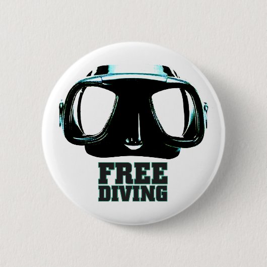 Badge Rond 5 Cm Bouton de Freediving (Devant)