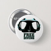 Badge Rond 5 Cm Bouton de Freediving (Devant & derrière)
