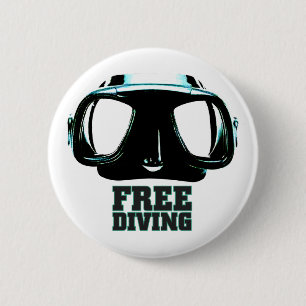Badge Rond 5 Cm Bouton de Freediving