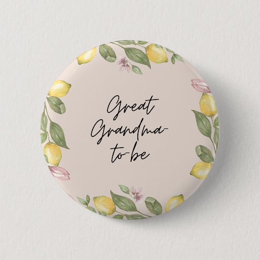 Badge Rond 5 Cm Bouton de future arrière-grand-mère (Devant)