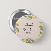 Badge Rond 5 Cm Bouton de future arrière-grand-mère (Devant & derrière)