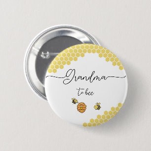 Badge Rond 5 Cm Bouton de future grand-mère en nid d'abeilles mign