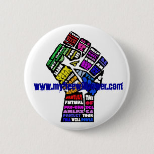 Badge Rond 5 Cm bouton de gain avec le site Web