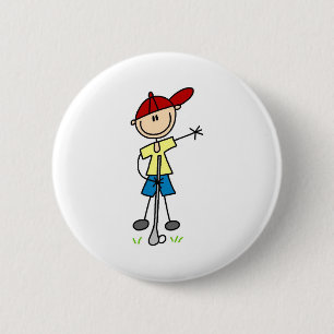 Badge Rond 5 Cm Bouton de garçon de golf