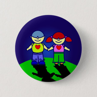 Badge Rond 5 Cm Bouton de GARÇON et de FILLE