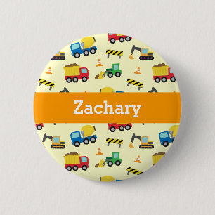 Badge Rond 5 Cm Bouton de garçons de motif de véhicules de