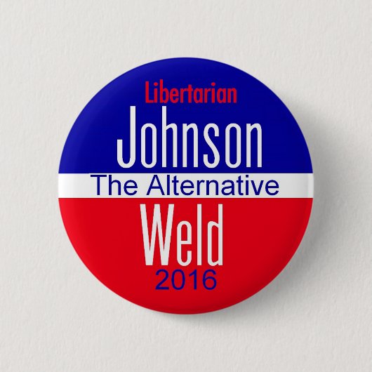 Badge Rond 5 Cm Bouton de Gary JOHNSON 2016 (Devant)