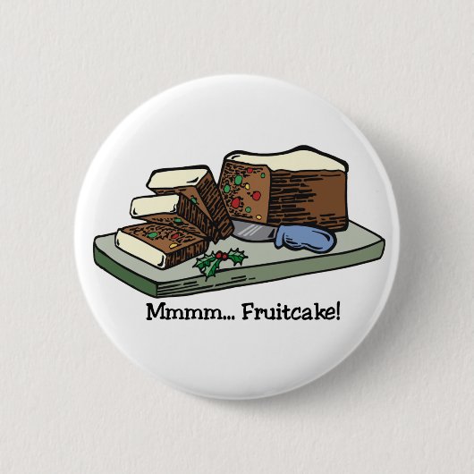 Badge Rond 5 Cm Bouton de gâteau de fruits secs (Devant)