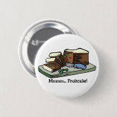 Badge Rond 5 Cm Bouton de gâteau de fruits secs (Devant & derrière)