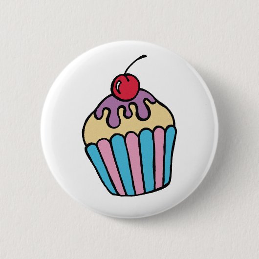 Badge Rond 5 Cm Bouton de gâteau de tasse (Devant)