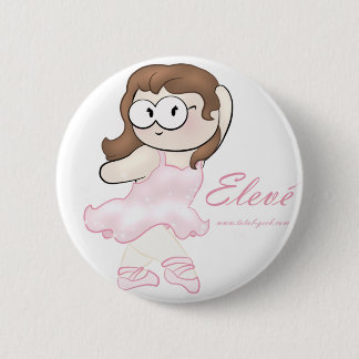 Badge Rond 5 Cm bouton de geek de ballerine