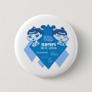 Badge Rond 5 Cm Bouton de Gémeaux