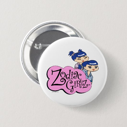 Badge Rond 5 Cm Bouton de Gémeaux (Devant & derrière)