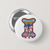 Badge Rond 5 Cm Bouton de Gémeaux (Devant & derrière)