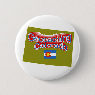 Badge Rond 5 Cm Bouton de Geocaching le Colorado