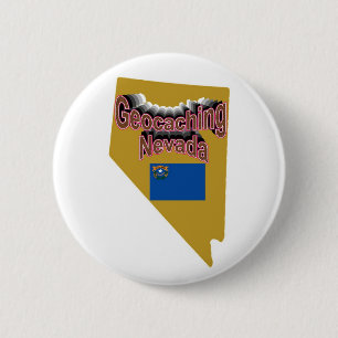 Badge Rond 5 Cm Bouton de Geocaching Nevada
