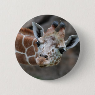 Badge Rond 5 Cm Bouton de girafe