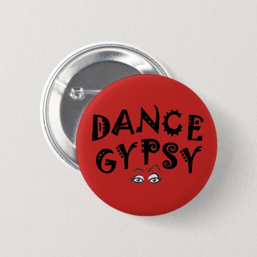 Badge Rond 5 Cm Bouton de gitan de danse (Devant & derrière)