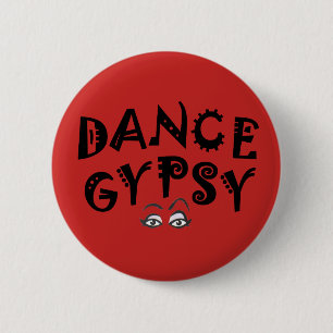 Badge Rond 5 Cm Bouton de gitan de danse