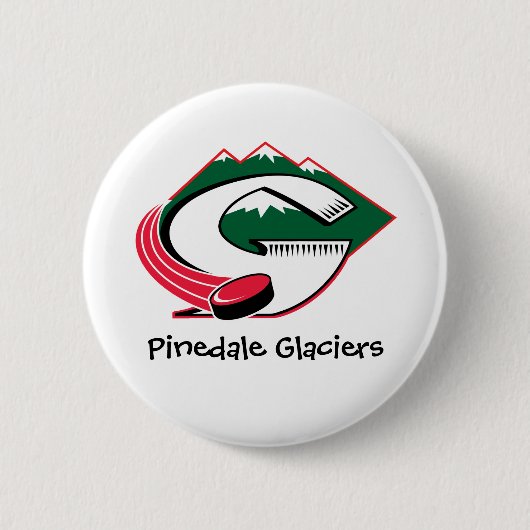 Badge Rond 5 Cm Bouton de glaciers de Pinedale (Devant)