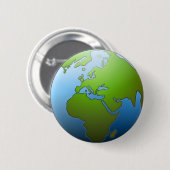 Badge Rond 5 Cm Bouton de globe de la terre (Devant & derrière)
