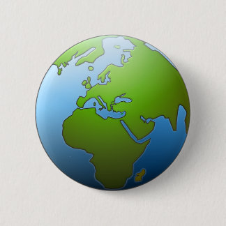 Badge Rond 5 Cm Bouton de globe de la terre