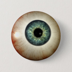 Badge Rond 5 Cm Bouton de globe oculaire