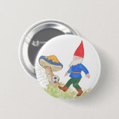 Badge Rond 5 Cm Bouton de gnome du football (Devant & derrière)